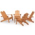 Juego de muebles de jardín Adirondack 5 piezas madera