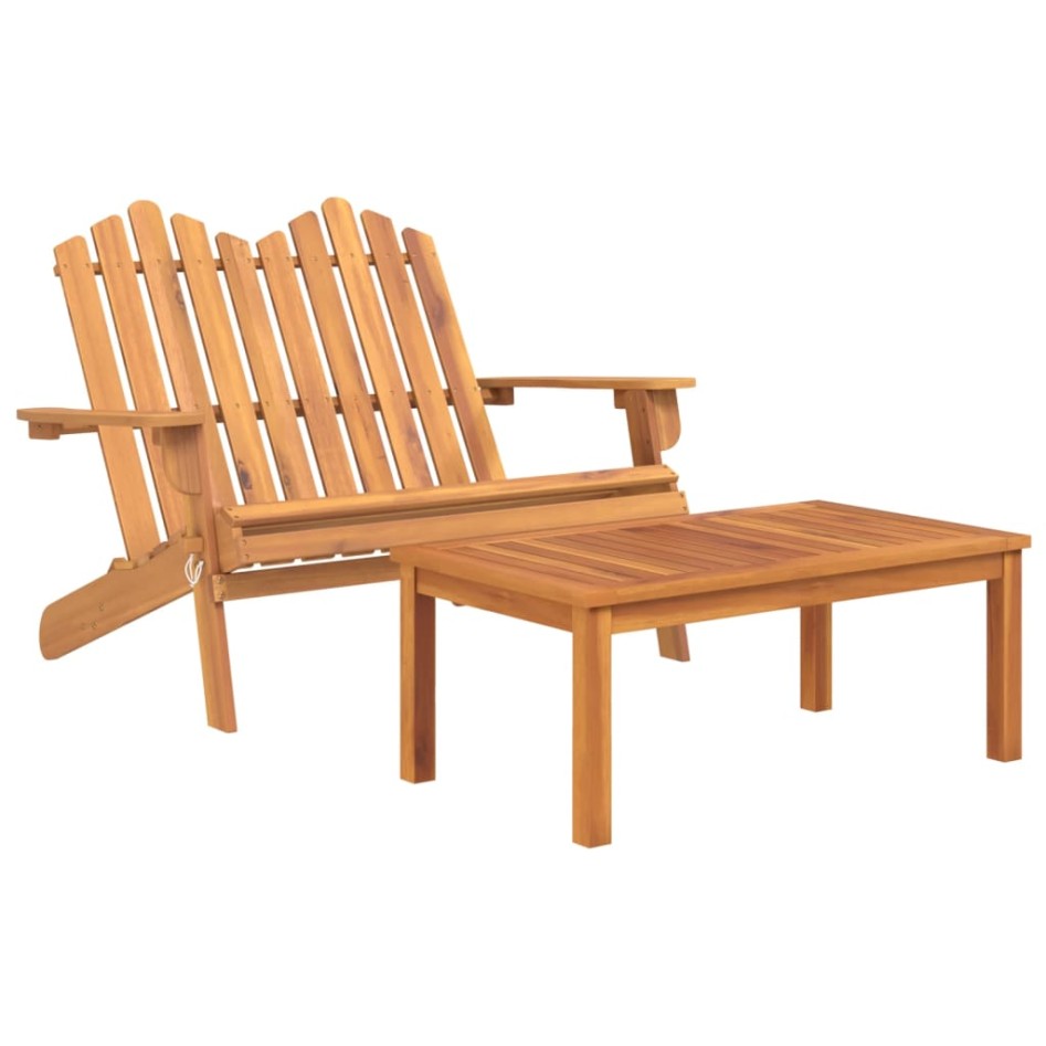 Juego de muebles de jardín Adirondack 5 piezas madera