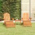 Juego de muebles de jardín Adirondack 3 piezas madera