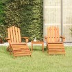 Juego de muebles de jardín Adirondack 3 piezas madera acacia