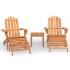 Juego de muebles de jardín Adirondack 3 piezas madera