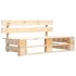Muebles de palets 6 pzas y cojines madera pino