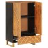Aparador de madera maciza mango marrón y negro 60x33,5x100