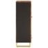 Aparador de madera maciza mango marrón y negro 60x33,5x100