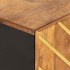 Aparador de madera maciza mango marrón y negro 60x33,5x100