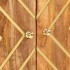Aparador de madera maciza mango marrón y negro 60x33,5x100