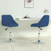 Sillas de comedor giratorias 2 uds terciopelo azul