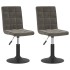 Sillas de comedor giratorias 2 unidades terciopelo gris