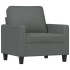 Sillón de tela gris oscuro 60