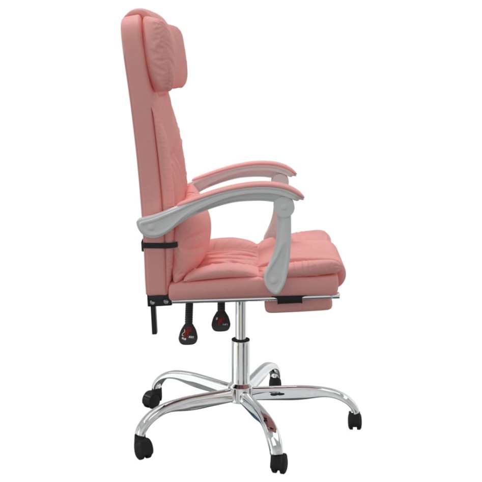 Silla de oficina reclinable cuero sintético