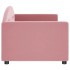 Sofá cama sin colchón terciopelo rosa 80x200