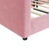Sofá cama sin colchón terciopelo rosa 80x200