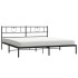 Estructura cama sin colchón con cabecero metal negro 180x200