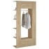 Muebles de recibidor 2 uds madera contrachapada roble