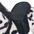 Caballo de peluche de pie negro y blanco