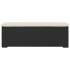 Banco otomana con cojín ratán sintético negro 110x30x40