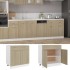Armario inferior cajón madera ingeniería roble 80x46x81,5