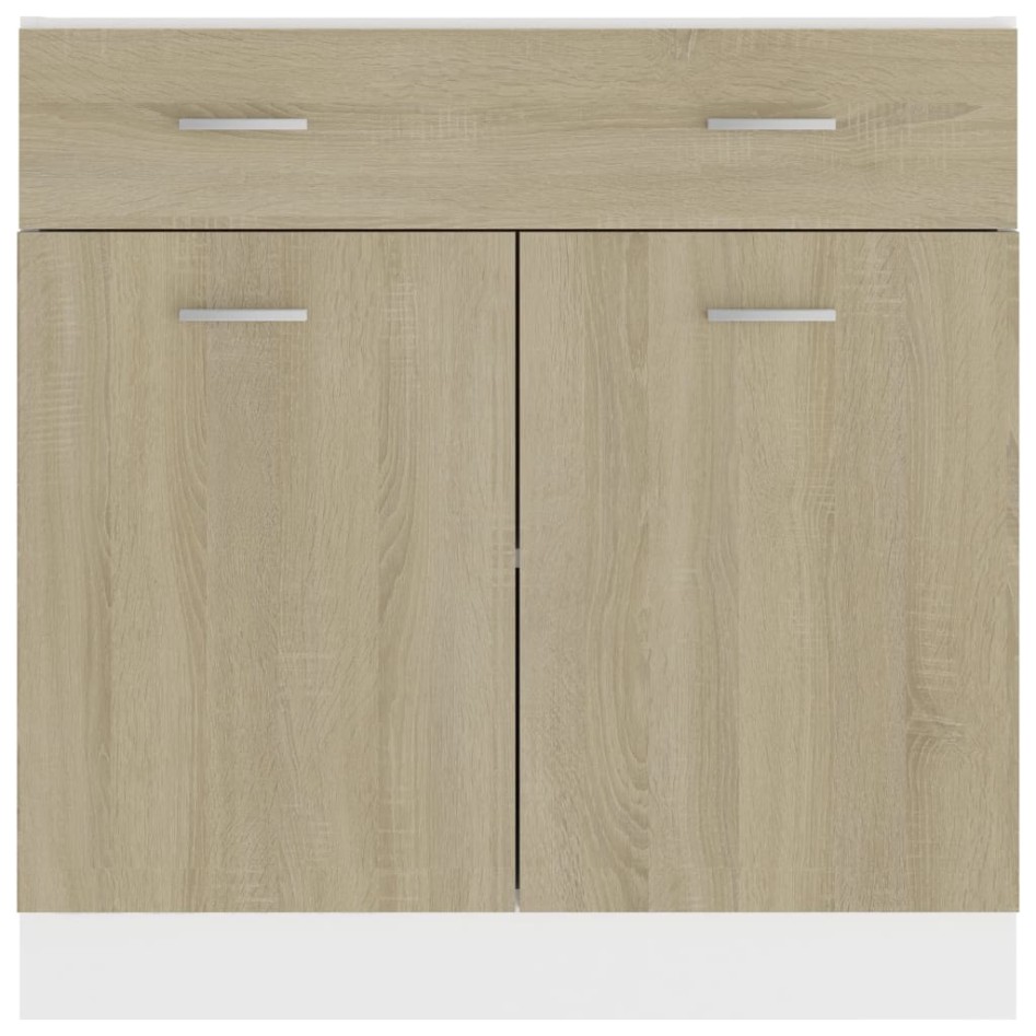 Armario inferior cajón madera ingeniería roble 80x46x81,5