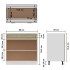 Armario inferior cajón madera ingeniería roble 80x46x81,5