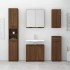 Armario de baño contrachapada marrón roble 32x34x188,5