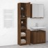 Armario de baño contrachapada marrón roble 32x34x188,5