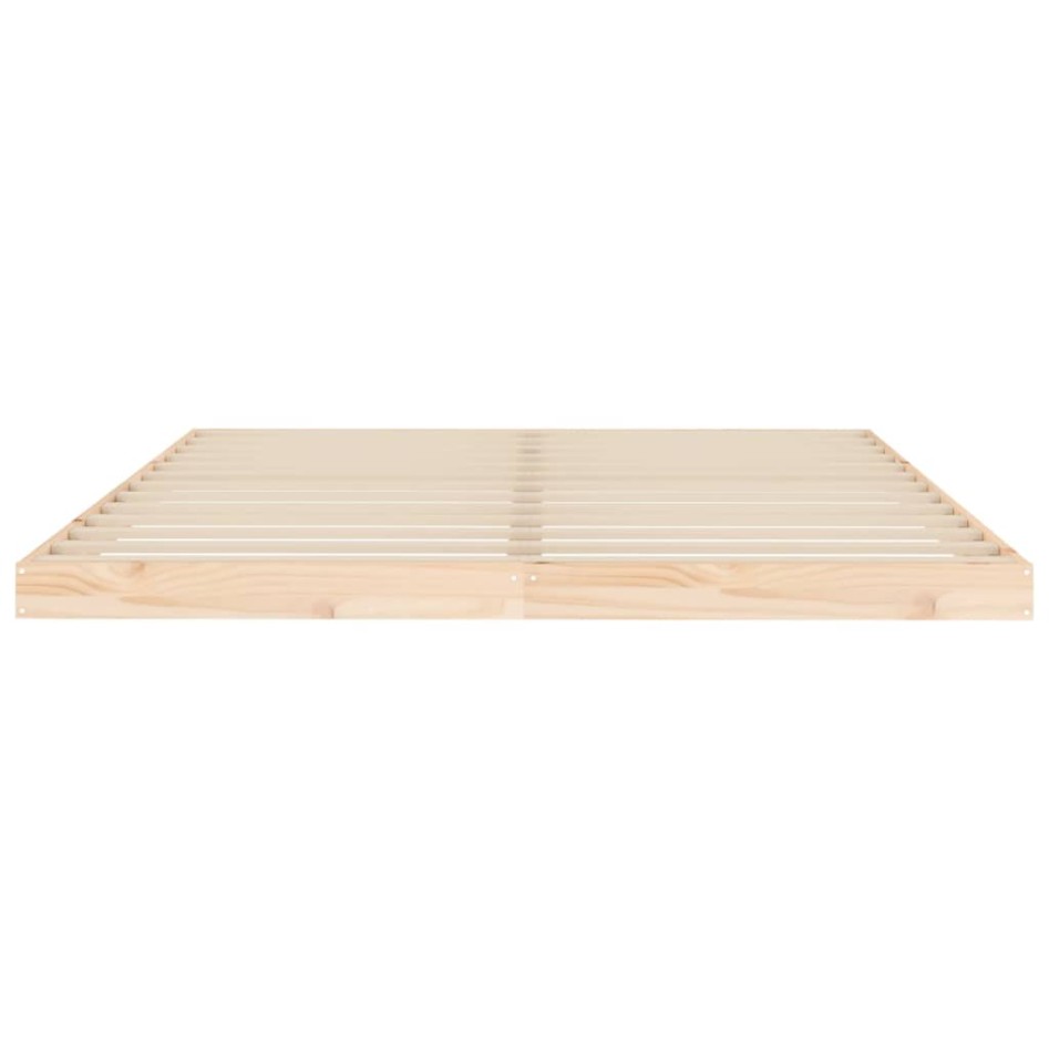 Estructura de cama sin colchón madera maciza de pino 160x200