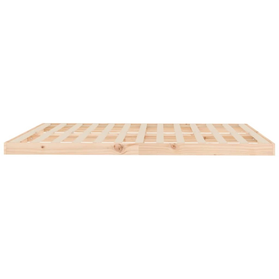 Estructura de cama sin colchón madera maciza de pino 160x200