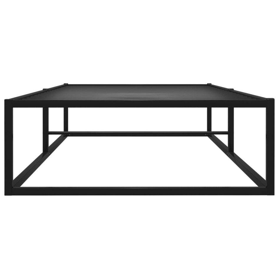 Estructura de cama sin colchón metal negro 100x200