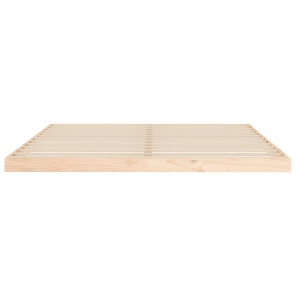Estructura de cama sin colchón madera maciza de pino 180x200