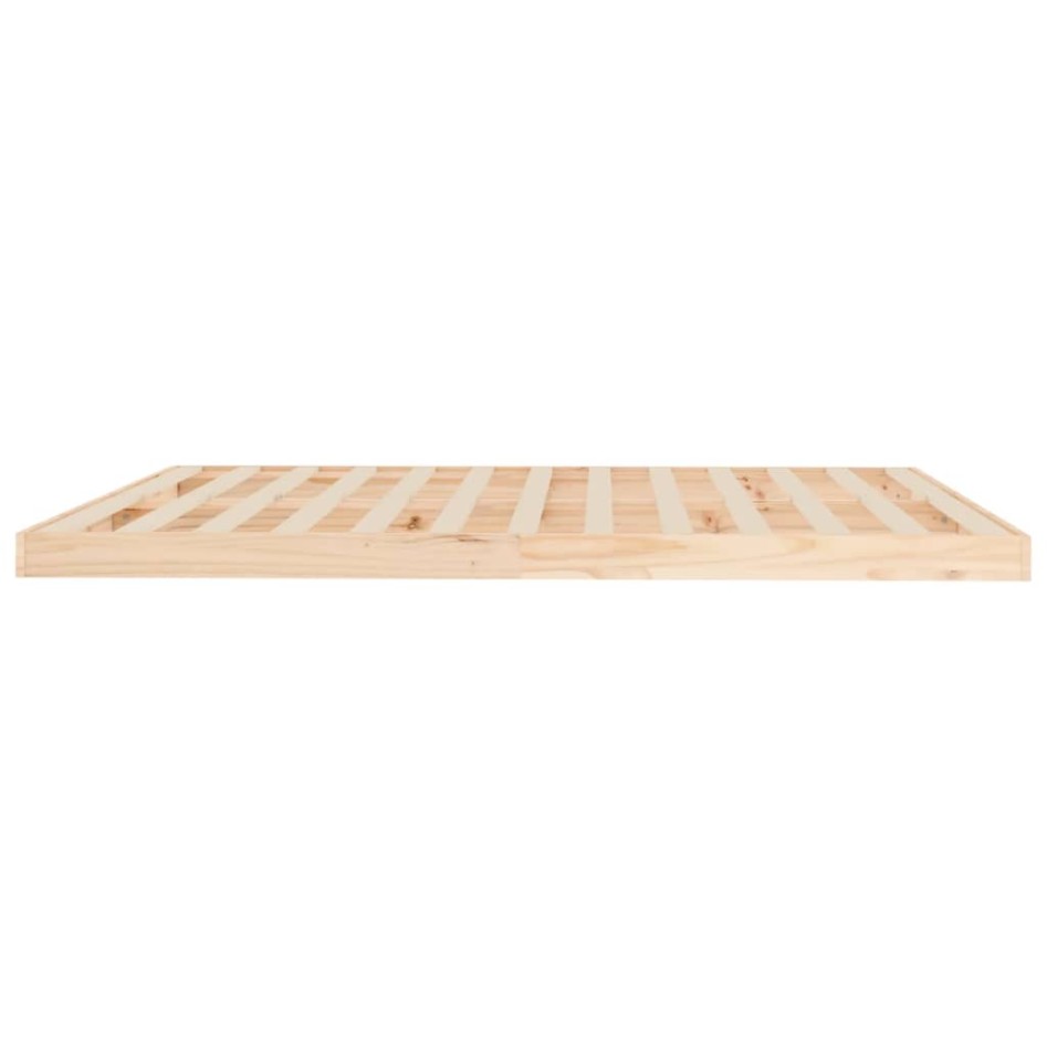 Estructura de cama sin colchón madera maciza de pino 180x200