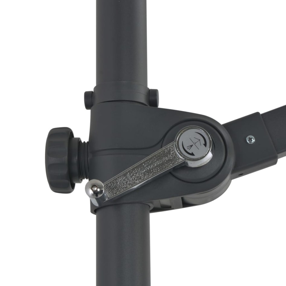 Sombrilla de jardín voladiza con palo de acero burdeos 300