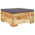 Juego muebles de jardín 3 piezas y cojines madera maciza