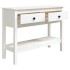 Mesa consola de madera maciza de pino blanco 100x35x75