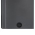 Armario de baño con espejo LED gris brillante 62x14x60