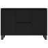 Aparador de madera de ingeniería negro 104x35x70