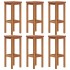 Mesa y taburetes altos de jardín 7 pzas madera maciza