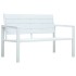 Banco de jardín HDPE blanco aspecto madera 120