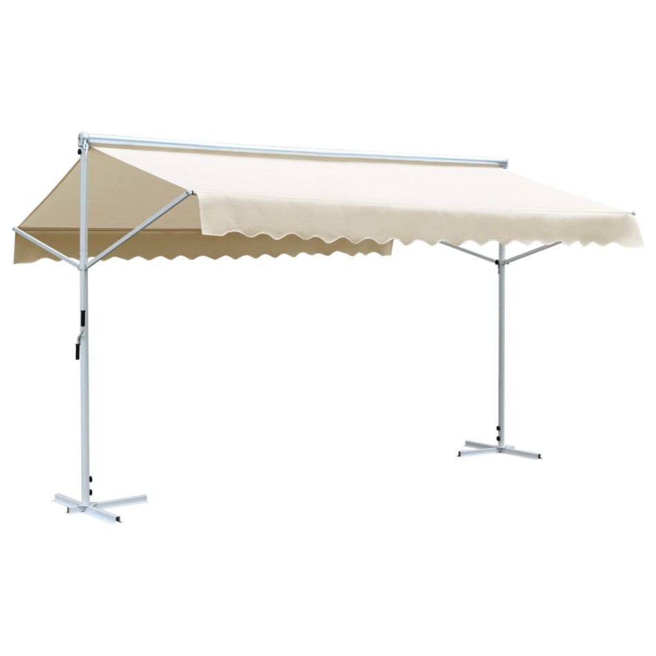 Toldo de pie independiente color crema 500x300