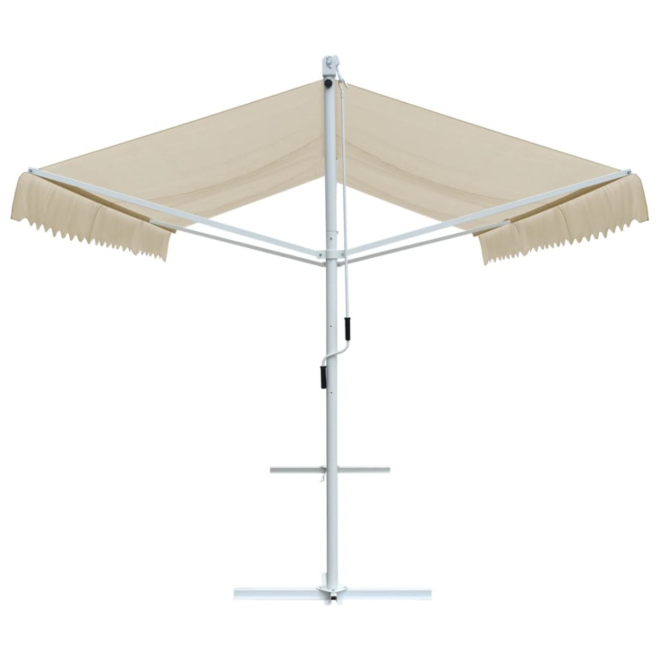 Toldo de pie independiente color crema 500x300