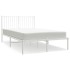 Estructura cama sin colchón con cabecero metal blanco