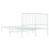 Estructura cama sin colchón con cabecero metal blanco