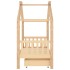 Estructura cama infantil con cajón madera pino maciza 80x160