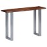 Mesa consola madera maciza de acacia y hierro 115x35x76