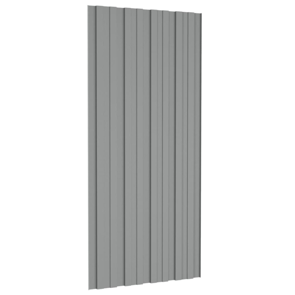 Panel para tejado acero galvanizado gris 36 unidades 100x45