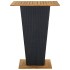 Mesa alta ratán sintético y madera de acacia negro 80x80x110