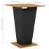 Mesa alta ratán sintético y madera de acacia negro 80x80x110