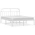 Estructura cama sin colchón con cabecero metal blanco