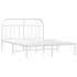 Estructura cama sin colchón con cabecero metal blanco