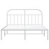 Estructura cama sin colchón con cabecero metal blanco