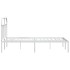 Estructura cama sin colchón con cabecero metal blanco